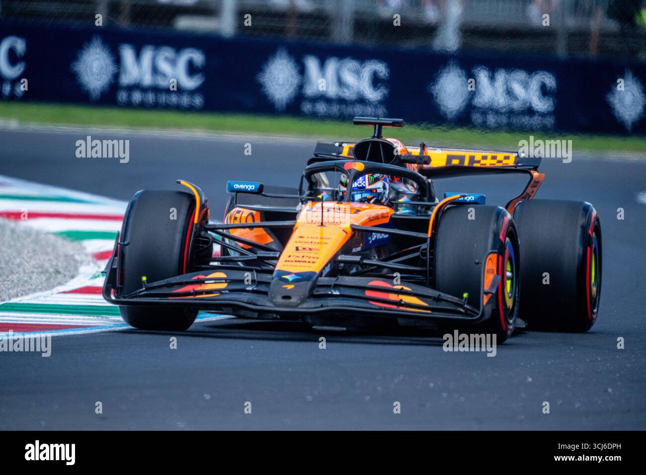 Freies Training 1 italienischer GP, Monza, Formel-1-Meisterschaft 2025, ferrari, mclaren, mercedes, redbull, Alpha tauri, sauber Stockfoto