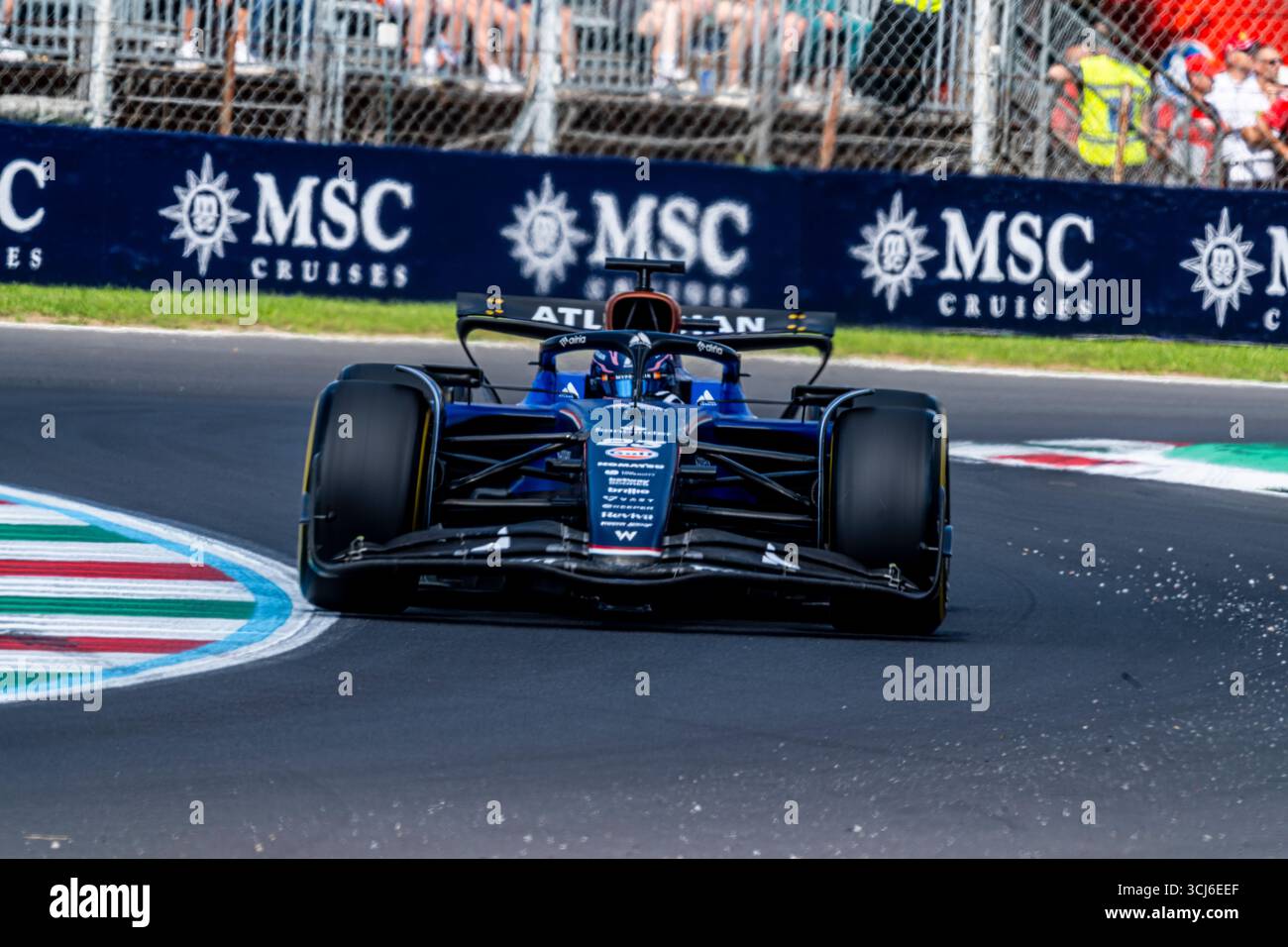 Freies Training 1 italienischer GP, Monza, Formel-1-Meisterschaft 2025, ferrari, mclaren, mercedes, redbull, Alpha tauri, sauber Stockfoto