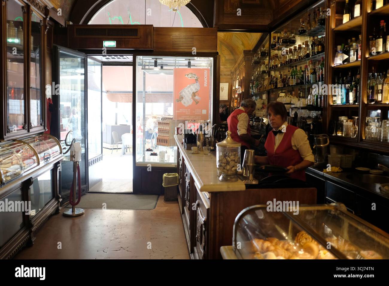 Essen und Trinken in Perugia, der italienischen Stadt und der Hauptstadt der Region Umbrien Stockfoto