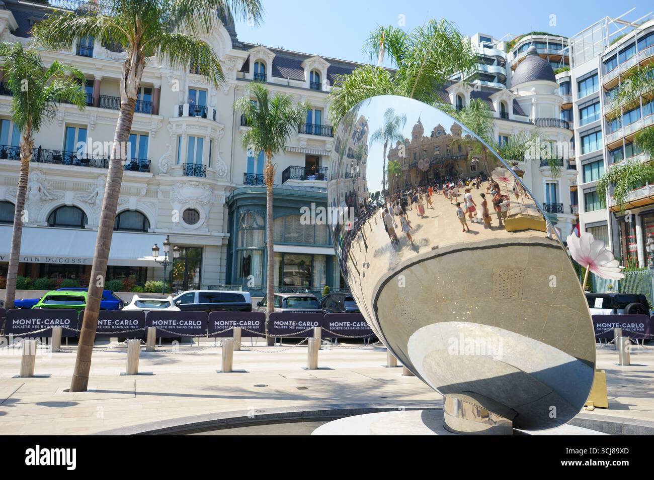 Place du Casino, Monte Carlo - Monaco - Frankreich, Sky Mirror - Künstler: Anish Kapoor Stockfoto