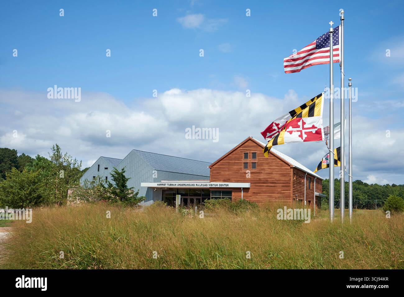Der Harriet Tubman Underground Railroad State Park und das Visitor Center befinden sich in Dorchester County, Maryland, USA. Stockfoto