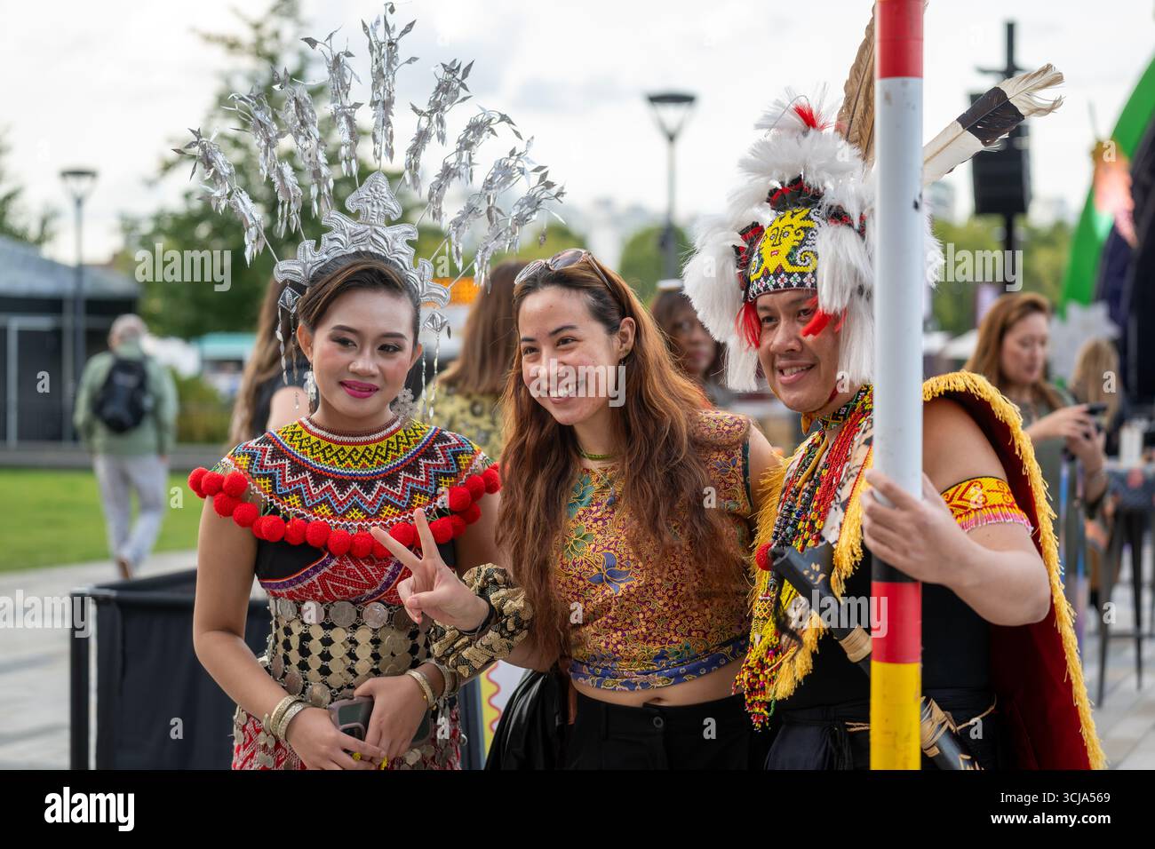 London, UK, 5. September 2025, CelebrASIA findet vom 5. Bis 7. September 2025 im Battersea Power Station statt. Ein Festival der Geschichte und des Vergnügens. Mit Live-Musik und Tanzaufführungen aus Südostasien am Wochenende sowie authentischen Street Food und Marktständen. Andrew Lalchan Photography/Alamy Live News Stockfoto