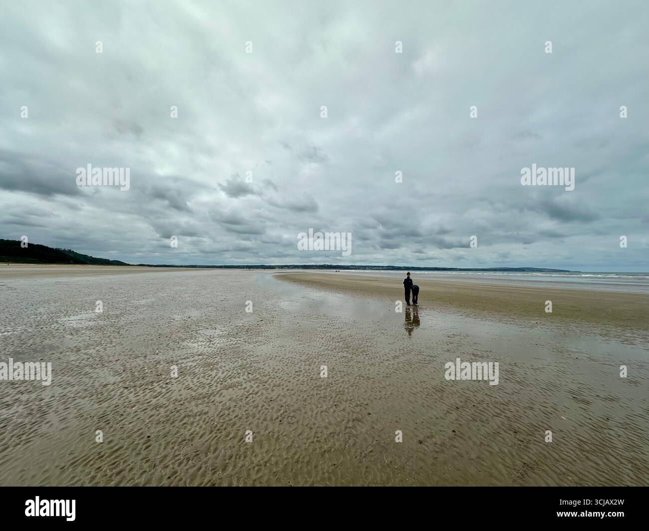 Llanddona Beach in Beaumaris - Smartphone-aufgenommenes Stockfoto