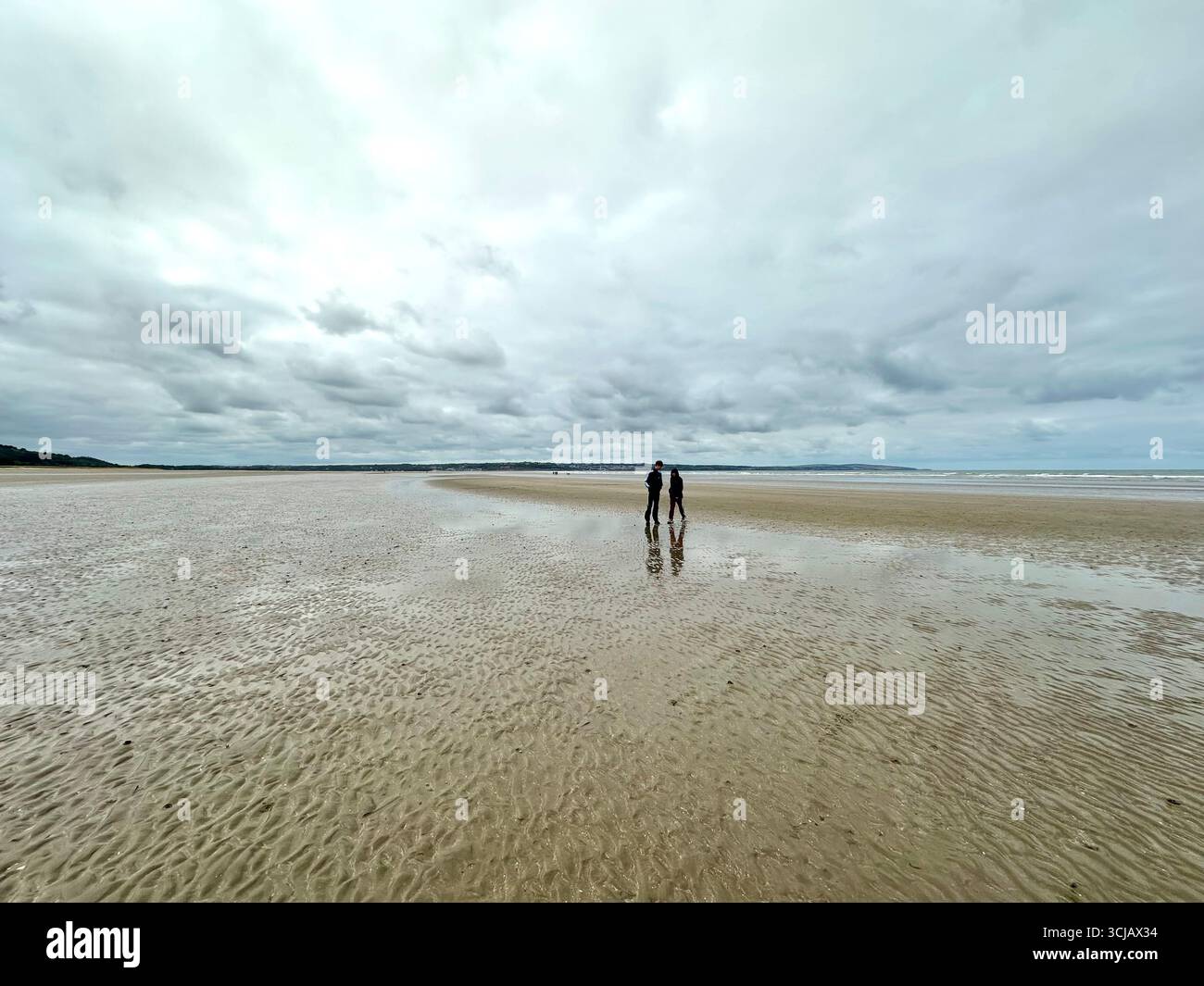 Llanddona Beach in Beaumaris Stockfoto