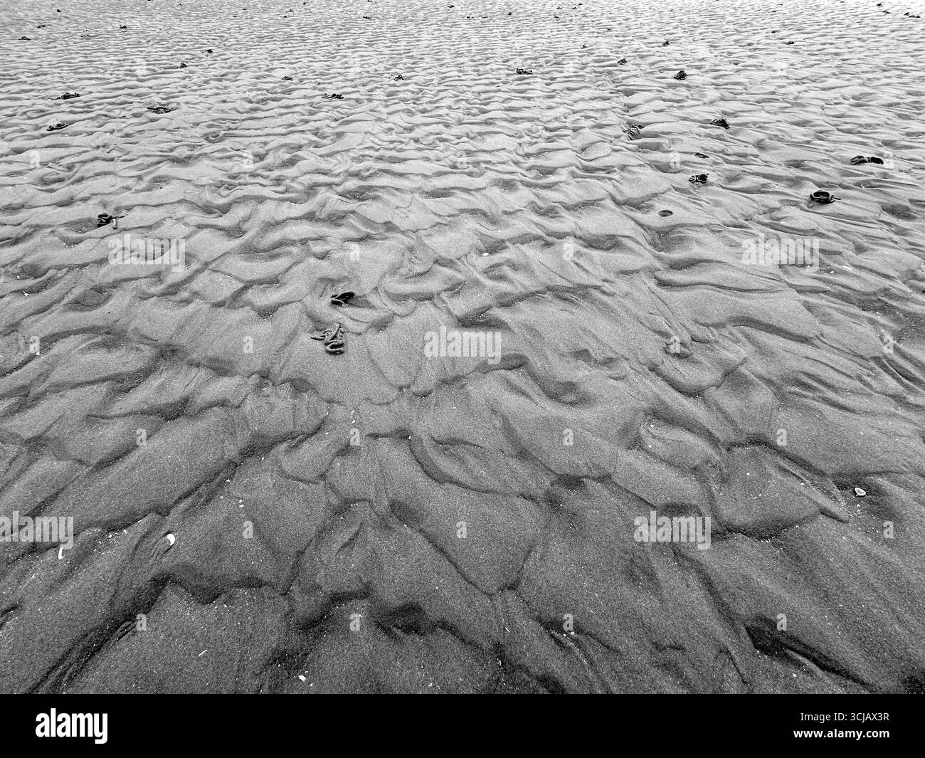 Llanddona Beach in Beaumaris - Smartphone-aufgenommenes Stockfoto