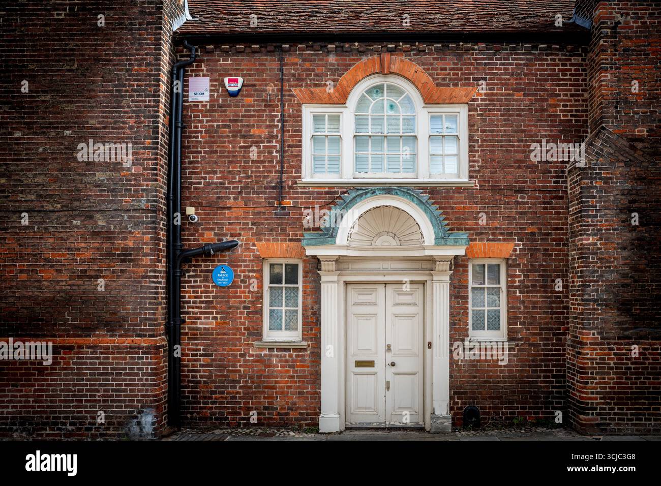 König James I's Royal Palace, Royston, Hertfordshire, Großbritannien. Royston war ein beliebter Rückzugsort von Jakob I. nach seiner Thronbesteigung 1603. Stockfoto