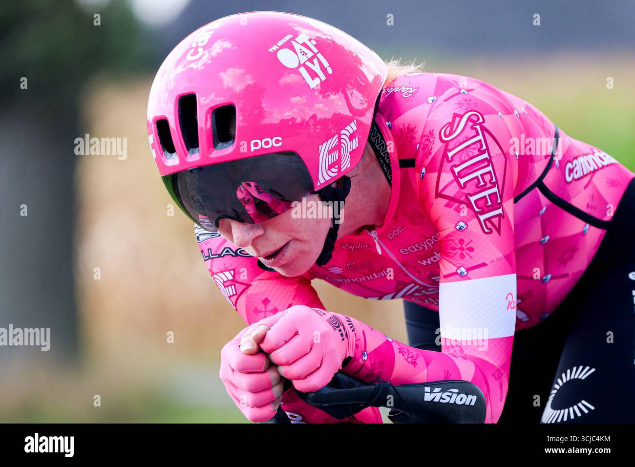 Nina Kessler – EF Education – Oatly im Stage 5 Doetinchem-Westendorp ITT der Simac Ladies Tour 2025 am 6. September 2025 in Doetinchem, Niederlande. (Quelle: Warz Brinkerhof/MTB-Foto/Alamy Live News) Stockfoto