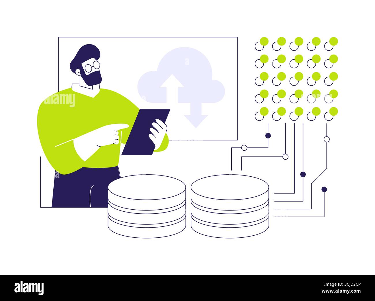 Data Scientist abstrakte Konzeptvektorillustration. Stock Vektor