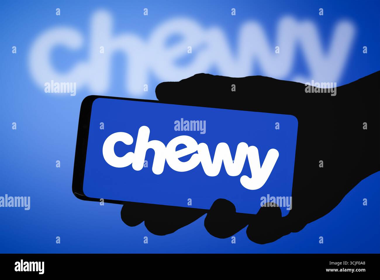 Chewy – Händler von Heimtierfutter und anderen Produkten für Haustiere Stockfoto