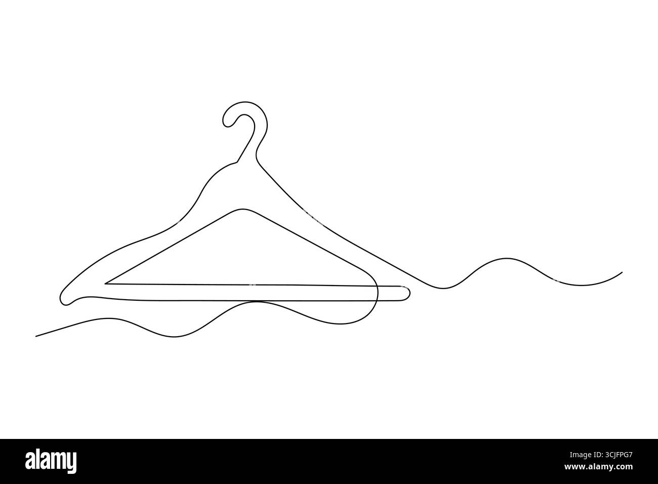 Minimalistische Kleiderbügel einzeilige Kunst isoliertes Vektordesign Stock Vektor Minimalistische Kleiderbügel einzeilige Kunst isoliertes Vektordesign Stock Vektor