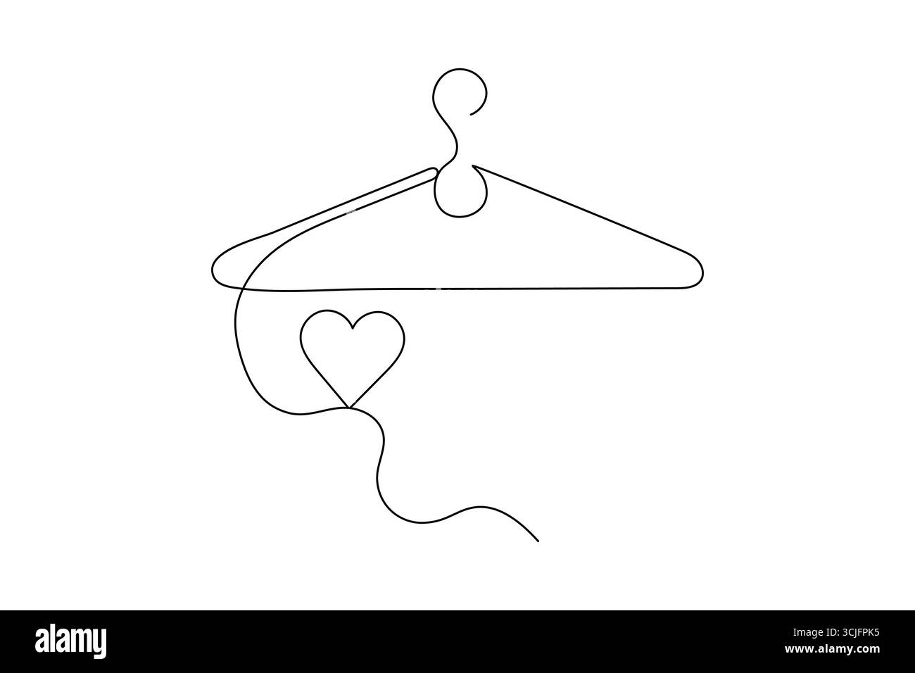 Minimalistische Kleiderbügel einzeilige Kunst isoliertes Vektordesign Stock Vektor Minimalistische Kleiderbügel einzeilige Kunst isoliertes Vektordesign Stock Vektor