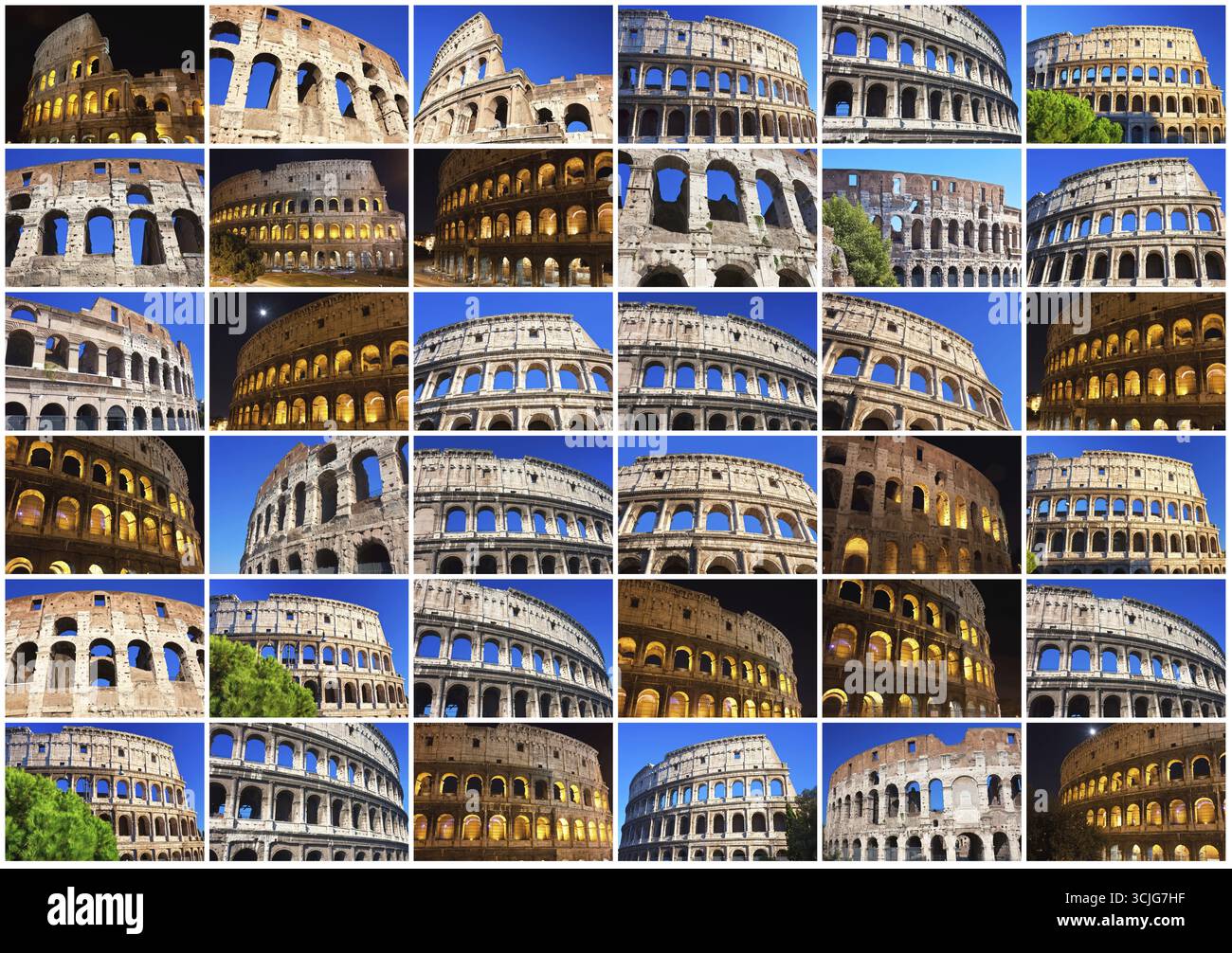 Schöne Aussicht auf die berühmte antike Kolosseum in Rom, Italien Stockfoto