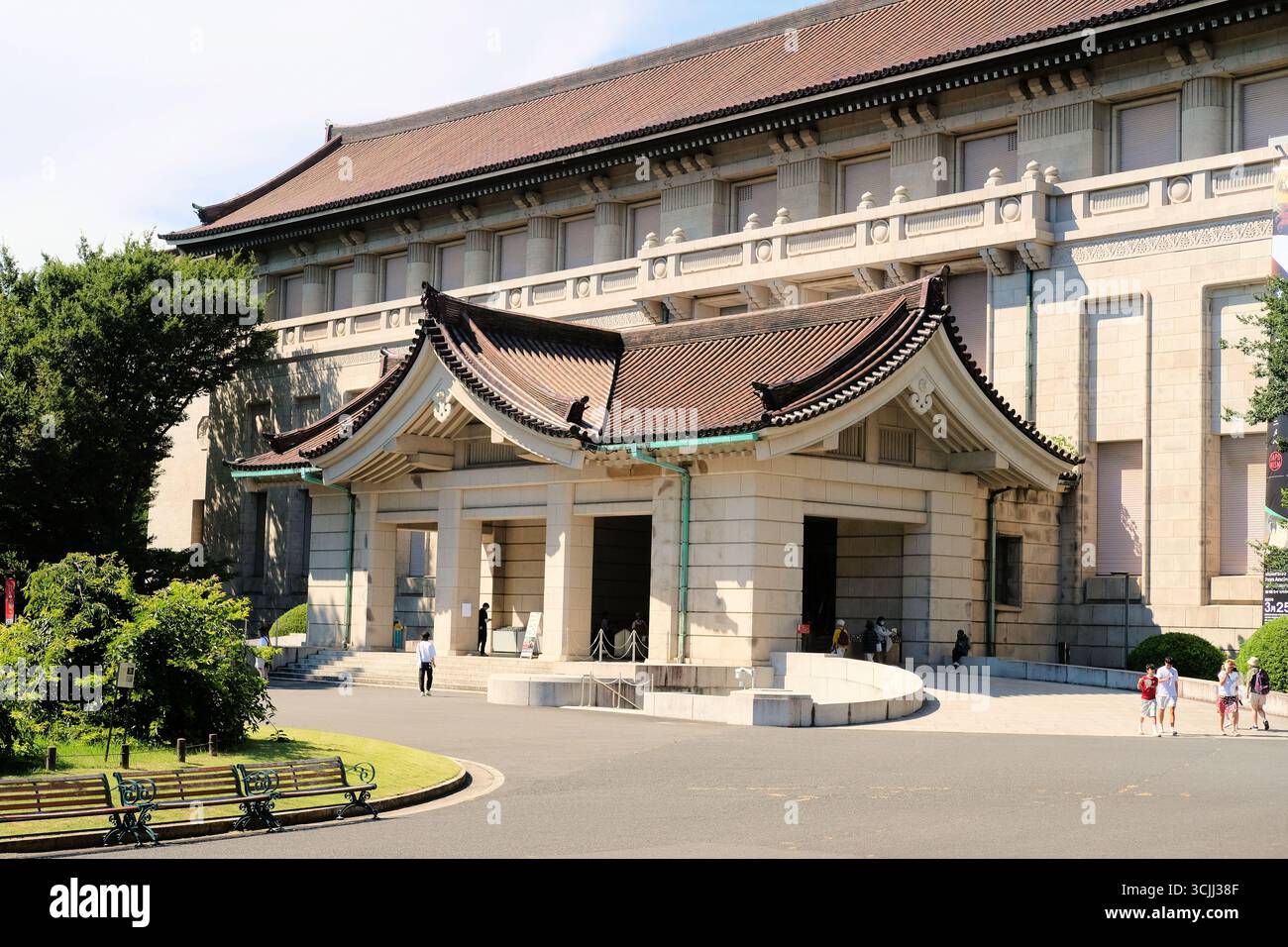 Das Honkan-Gebäude des National Tokyo Museum mit der Japanischen Galerie mit Ausstellungen über japanische Kunst von der Antike bis zum 19. Jahrhundert; Japan Stockfoto