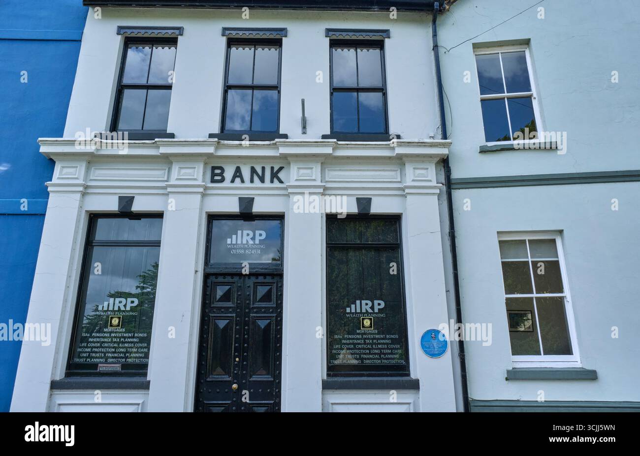 Die Old Bank Gebäude in Bank Terrace, Llandeilo, Carmarthenshire Stockfoto