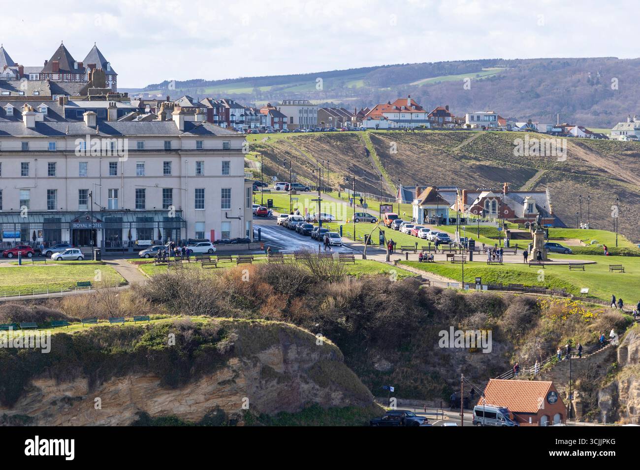 Whitby ist eine Küstenstadt in Yorkshire, Nordengland am Fluss Esk in North Yorkshire Stockfoto