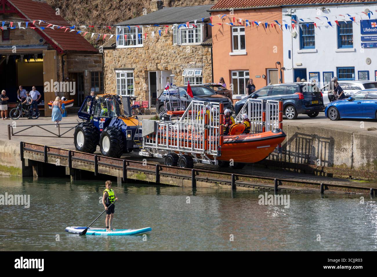 Staithes ist ein Küstenort in North Yorkshire, England Stockfoto