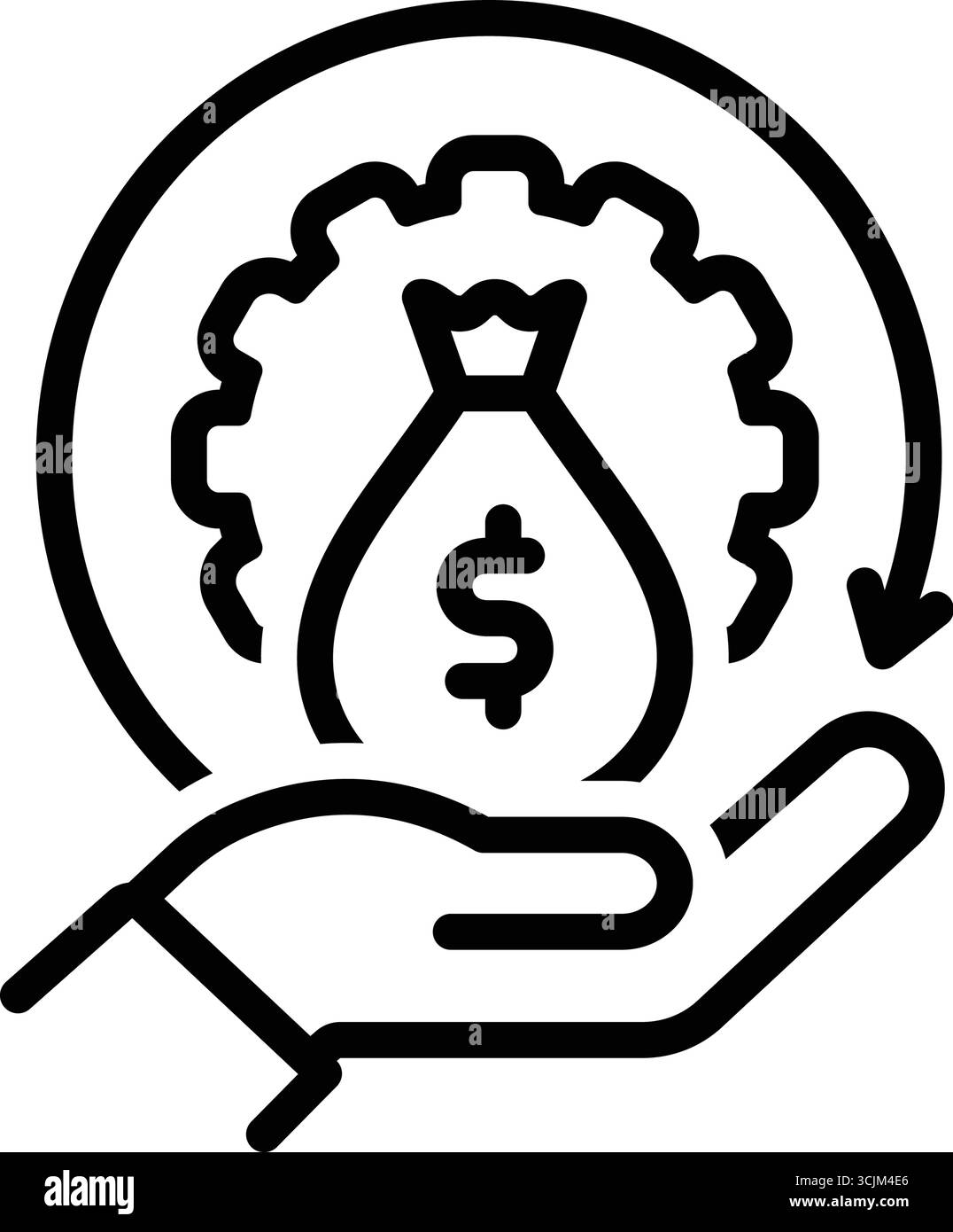 Symbol für Kosteneinsparungen, Kosten Stock Vektor