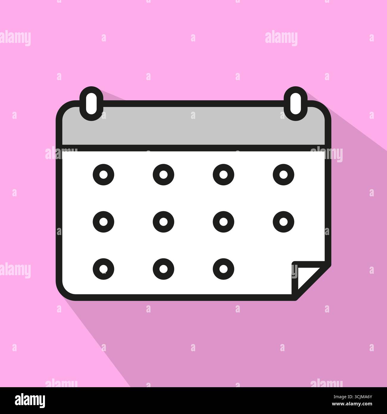 Kalendersymbol. Planungssymbol für Datumsangaben. Abbildung zur Erinnerung an den Zeitplan. Vektor-Event-Organizer. EPS 10. Stock Vektor