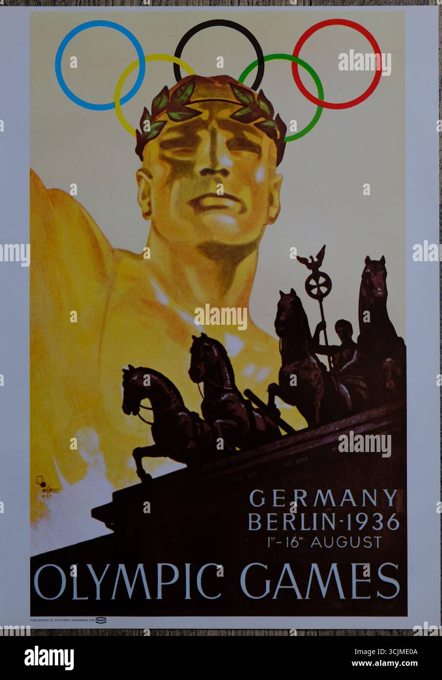 Offizielles Plakat für die Olympischen Spiele in Berlin 1932 (auch bekannt als die Nazi-Spiele) Stockfoto