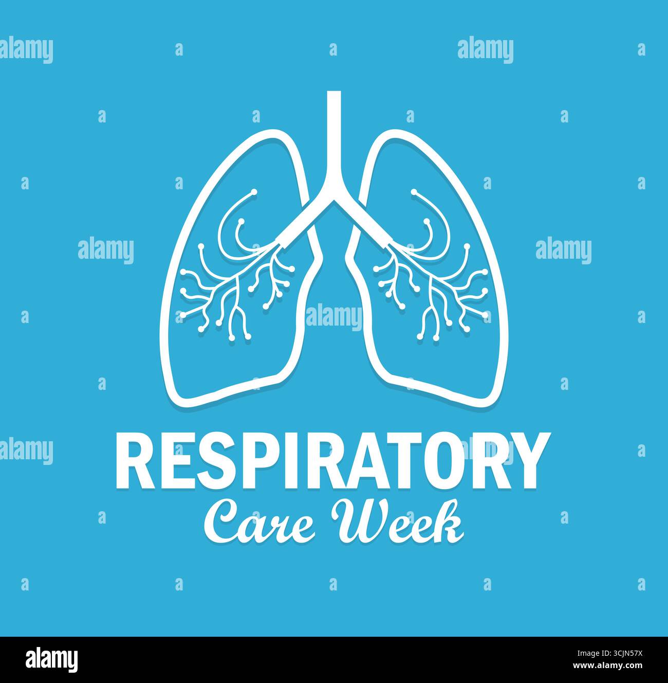 Woche für die Respiratory Care. Banner für Post in sozialen Medien Stock Vektor