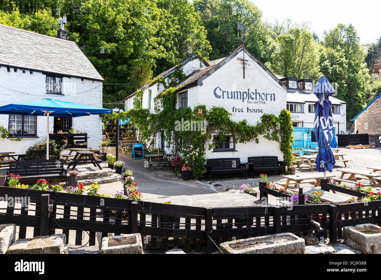 Crumplehorn Free House, Polperro Village, Polperro, Cornwall, UK, England, Cornish, Dorf, Dörfer, Zentrum, malerisch, Polperro UK, Polperro Stockfoto