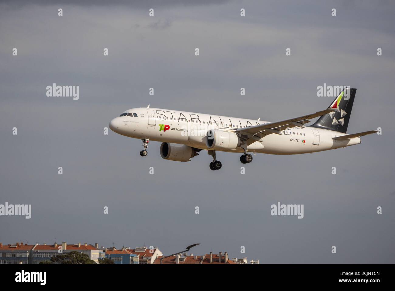 Tap Air portugal airbus a320 251n mit Sternenallianz-Lackierung am Flughafen Stockfoto