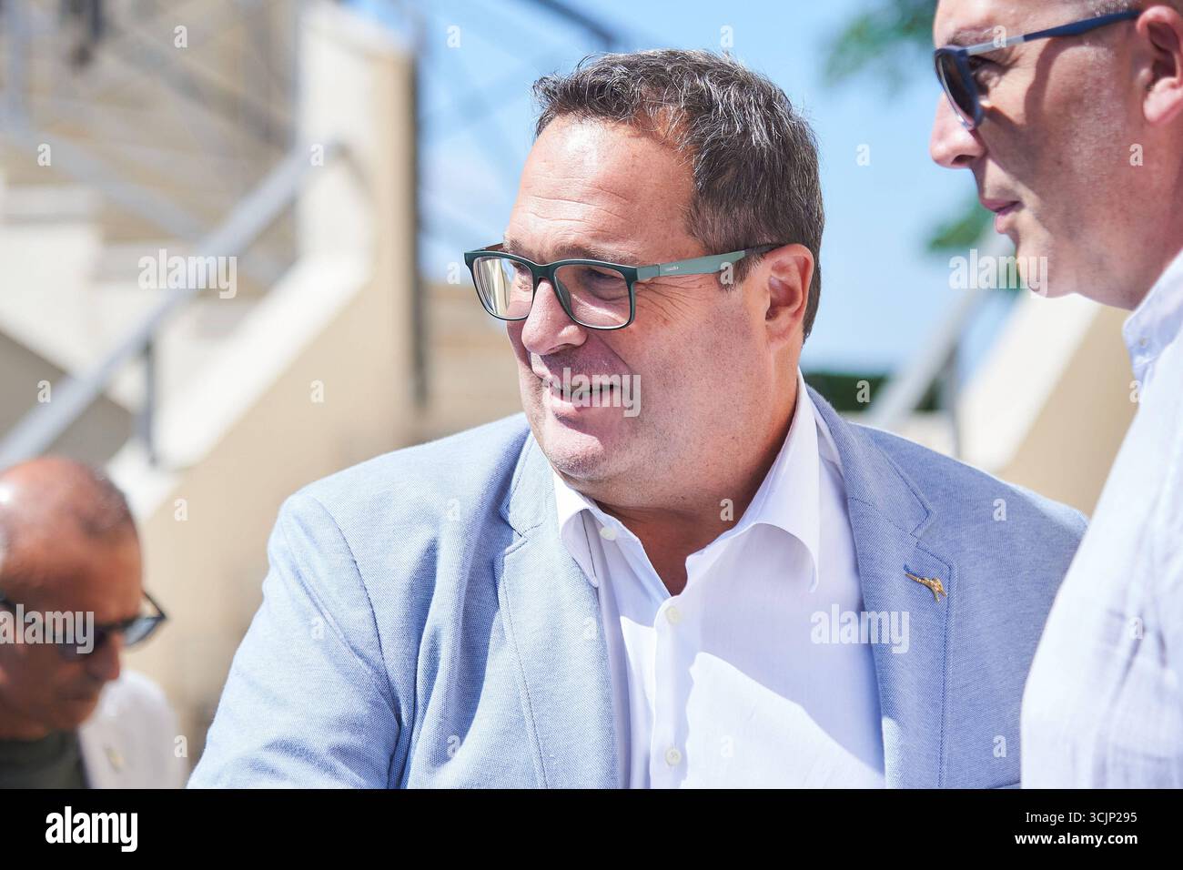 Nachrichten - Matteo Salvini eröffnet Lega in Kalabrien für die Regionalwahlen mit Roberto Occhiuto e Claudio Durigon Claudio Durigon eröffnet die Legas-Wahlkampagne in Kalabrien für die Regionalwahlen. Während Matteo Salvini den Wahlkampf der Lega in Kalabrien für die Regionalwahlen mit Roberto Occhiuto e Claudio Durigon, News in Catanzaro, Italien, 08. September 2025 Catanzaro Parco biodiversita mediterranea Michele Traversa Italien Copyright: XAntonioxMoniacix/xLiveMediax LPN_2014754 Stockfoto