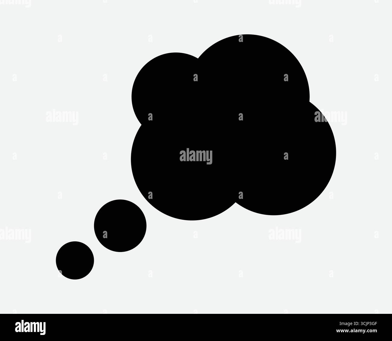 Thought Bubble Symbol Idee Kommunikation Sprache Denken Wolken Blasen Dialog Dream Tagträumen Tag Träumen Kontemplation Form Symbol Zeichen Stock Vektor