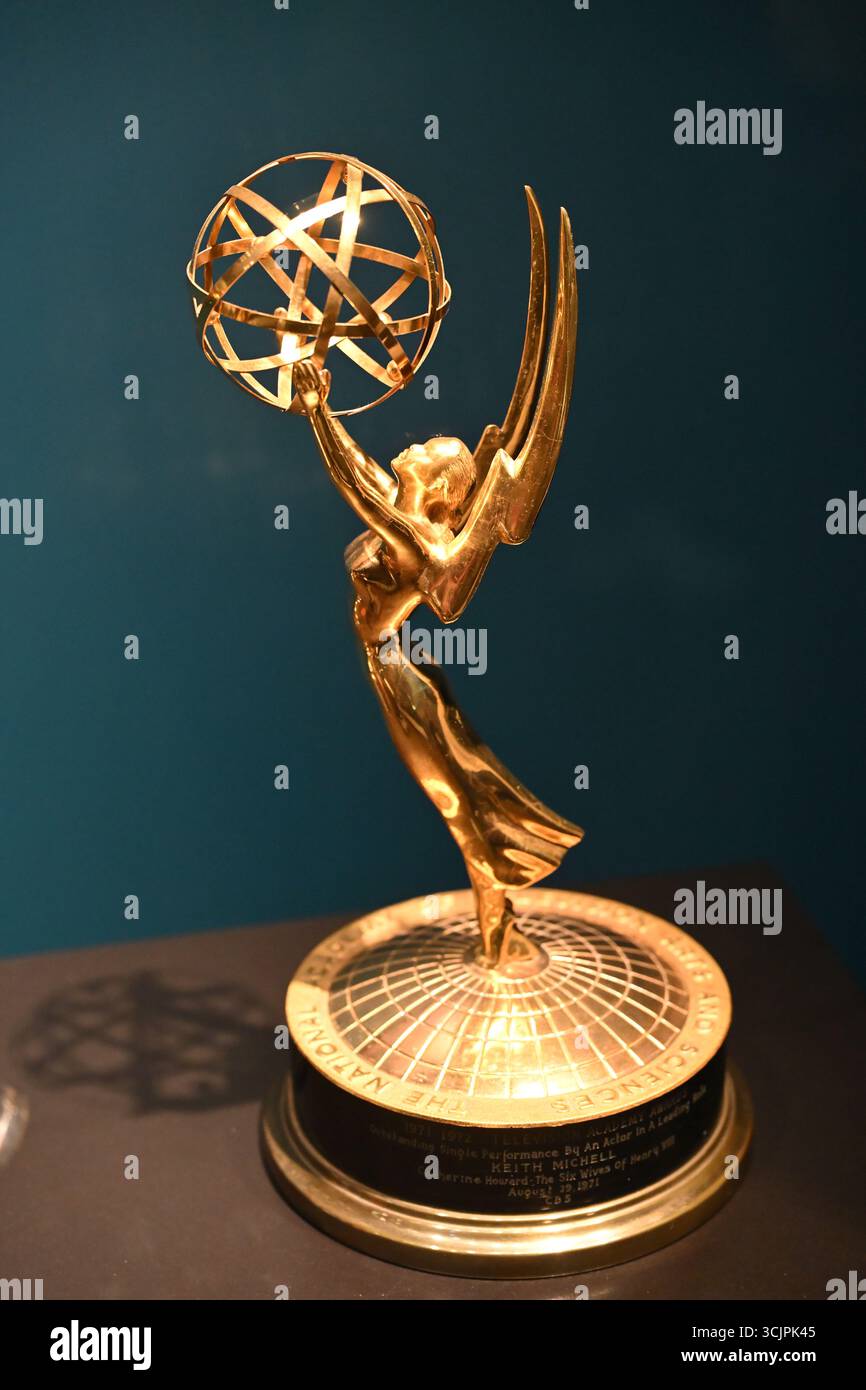 Emmy Award for the Best Actor – Keith Michell gewann diesen Preis für seinen Auftritt als Henry VIII (1971) – Victoria and Albert Museum – London Stockfoto