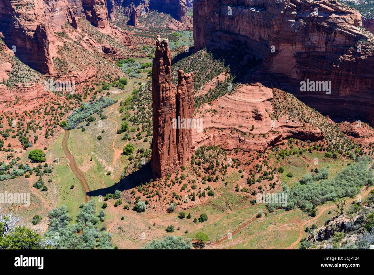 Spider Felsen und Canyon de Chelly National Monument, Arizona, USA Stockfoto