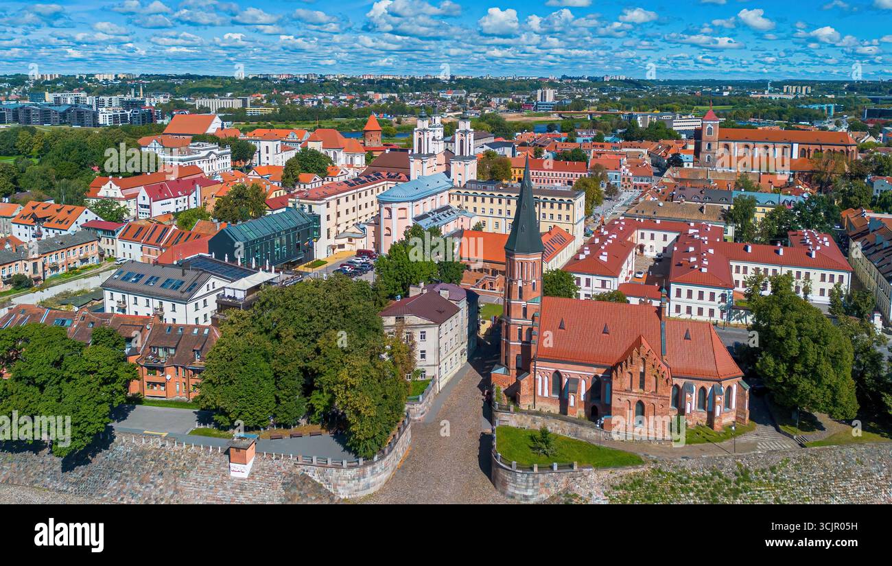 Luftaufnahme der Altstadt von Kaunas in Litauen, einem der Baltischen Staaten Stockfoto