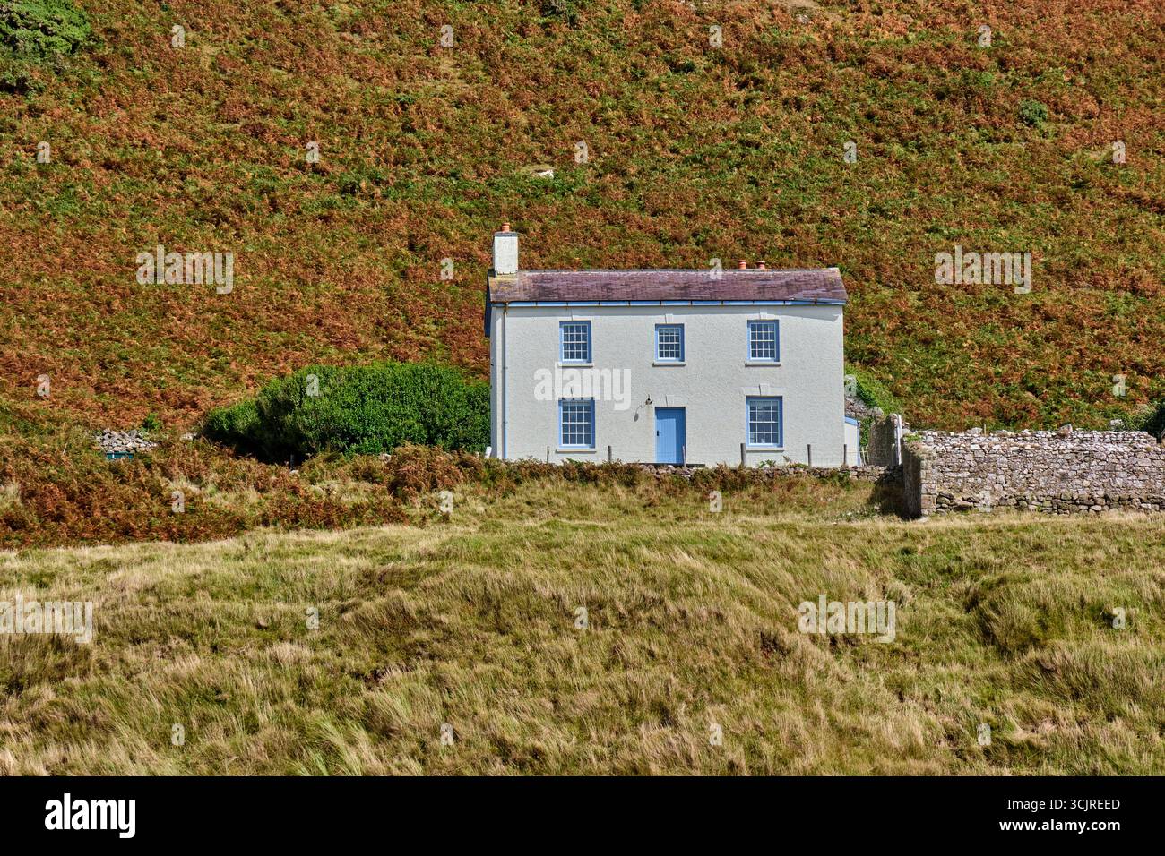 Rhossili Old Rectory Ferienhaus mit Blick auf Rhossili Beach, Rhossili, Swansea Stockfoto