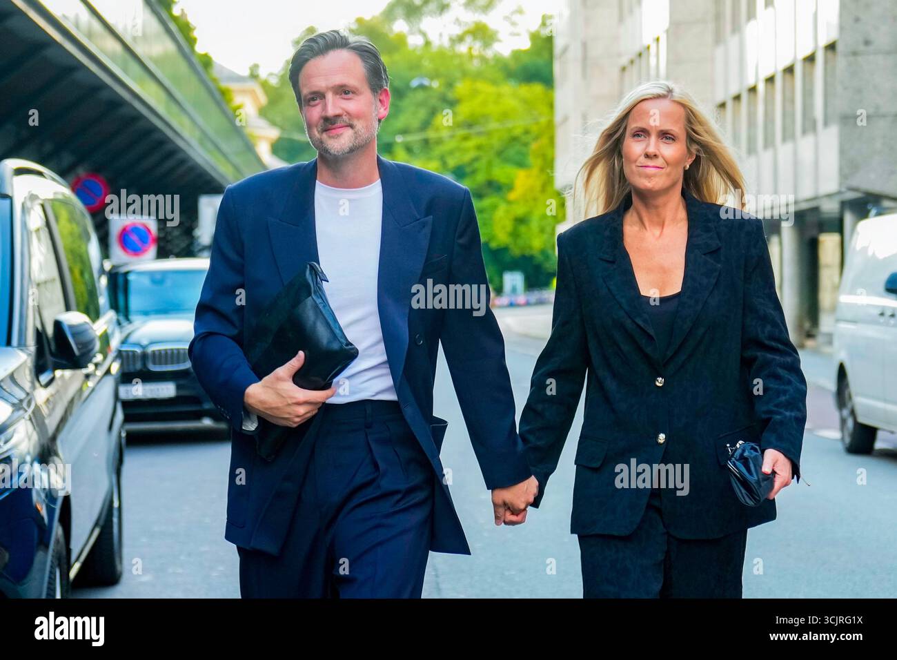 Oslo, Norwegen. September 2025. Oslo 20250908. Der Parteivorsitzende der Christdemokratischen Partei Dag-Inge Ulstein und seine Frau Ingjerd Ulstein nur wenige Stunden vor der Unterhauswahl 2025. Foto: Heiko Junge/NTB dieser Text ist automatisch übersetzt Credit: NTB/Alamy Live News Stockfoto