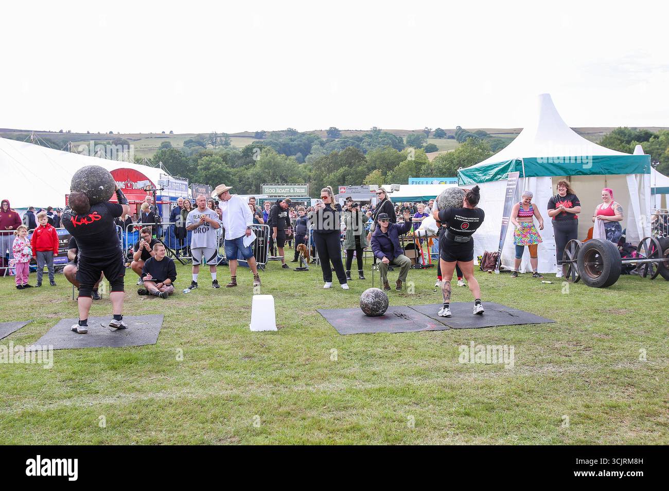 Power Lifting auf der 244. Wolsingham Show, County Durham 2025 Stockfoto