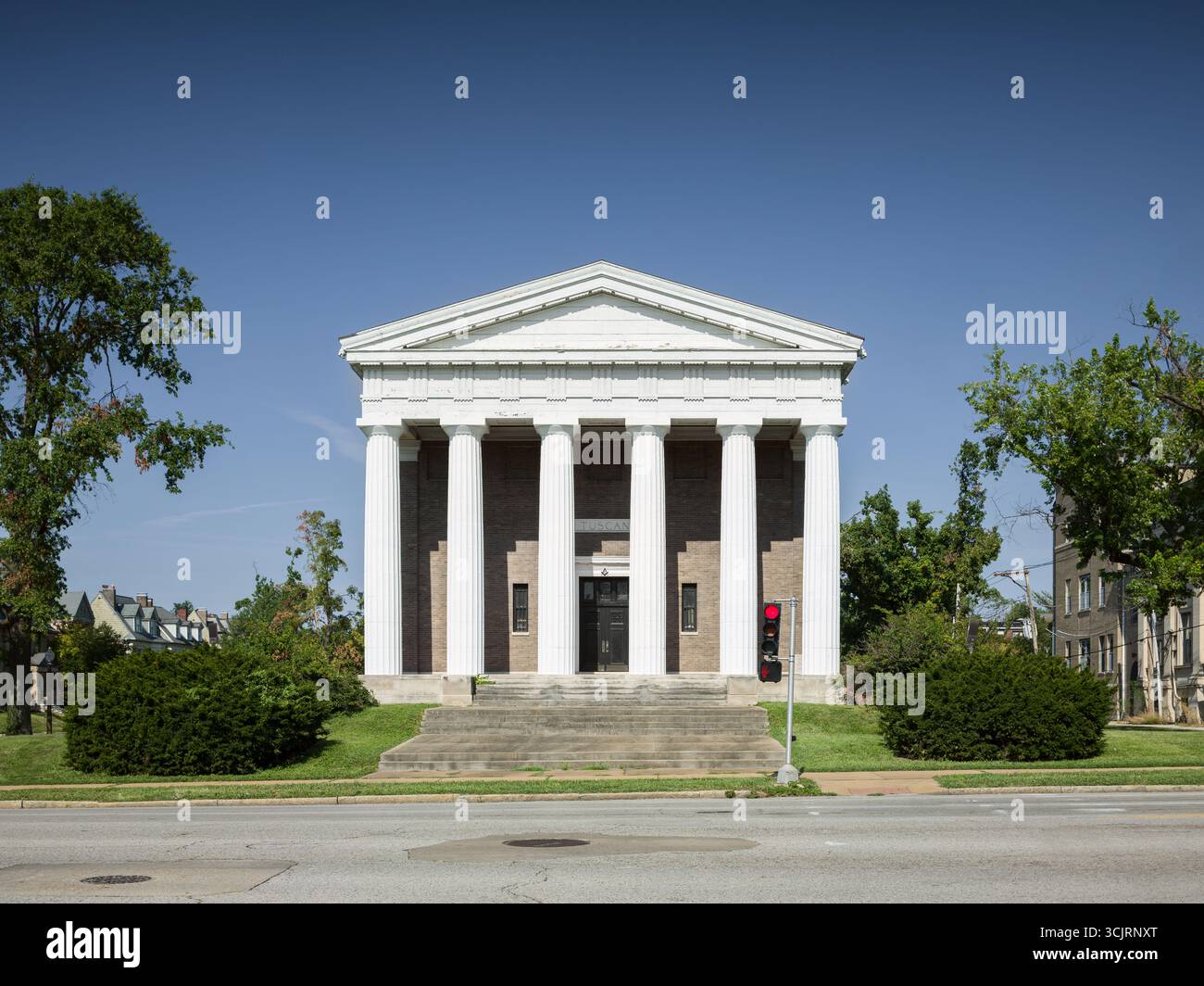 Toskanischer Tempel, Lage: St. Louis MO, Architekt: Albert B. Groves Stockfoto