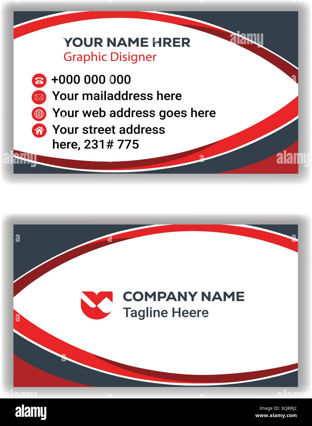 Professionelle Saubere Visitenkarte Design Corporate Branding Vorlage Vektor Stock Vektor