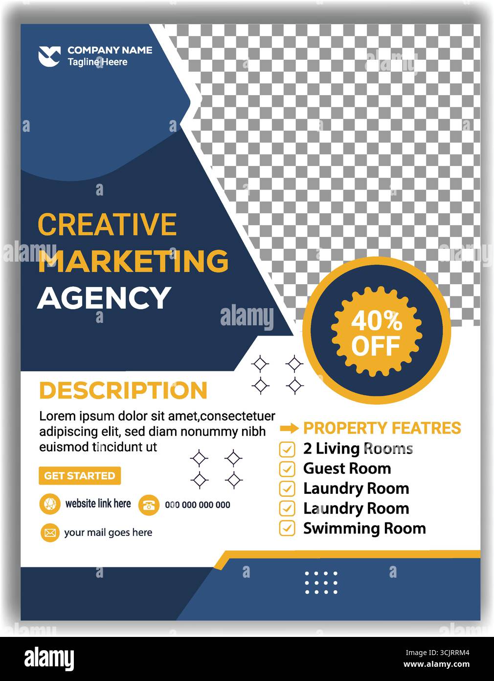 Modernes Kreatives Marketing Flyer Layout Professionelles Business Promotion Vektor Design Stock Vektor