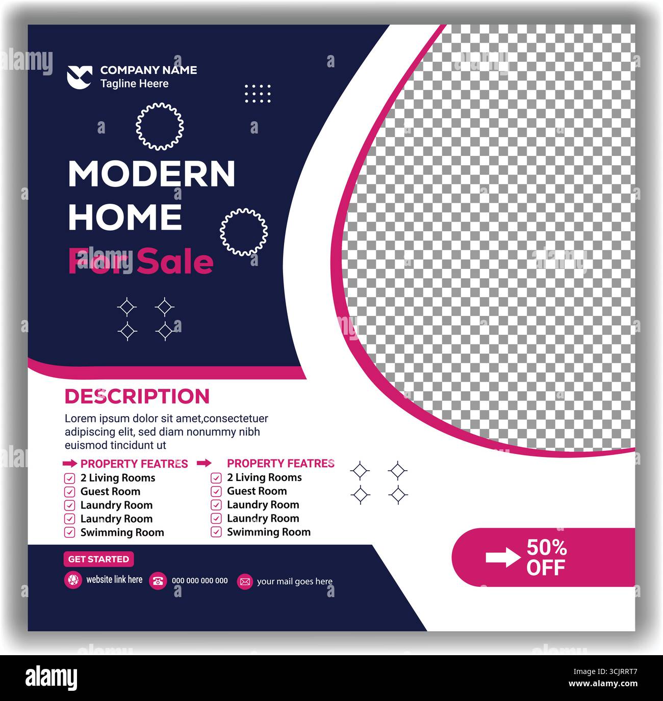 Immobilien Haus Verkauf Marketing Social Media Post & Web Banner Template Collection Vektor Design Stock Vektor