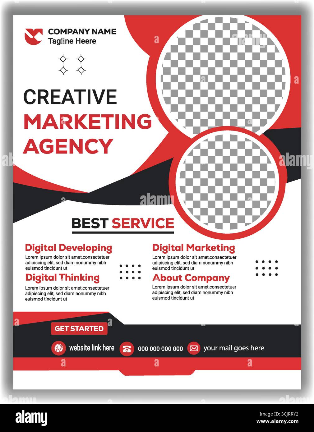 Abstrakter Business Flyer Design Template Vektor des Unternehmens Stock Vektor