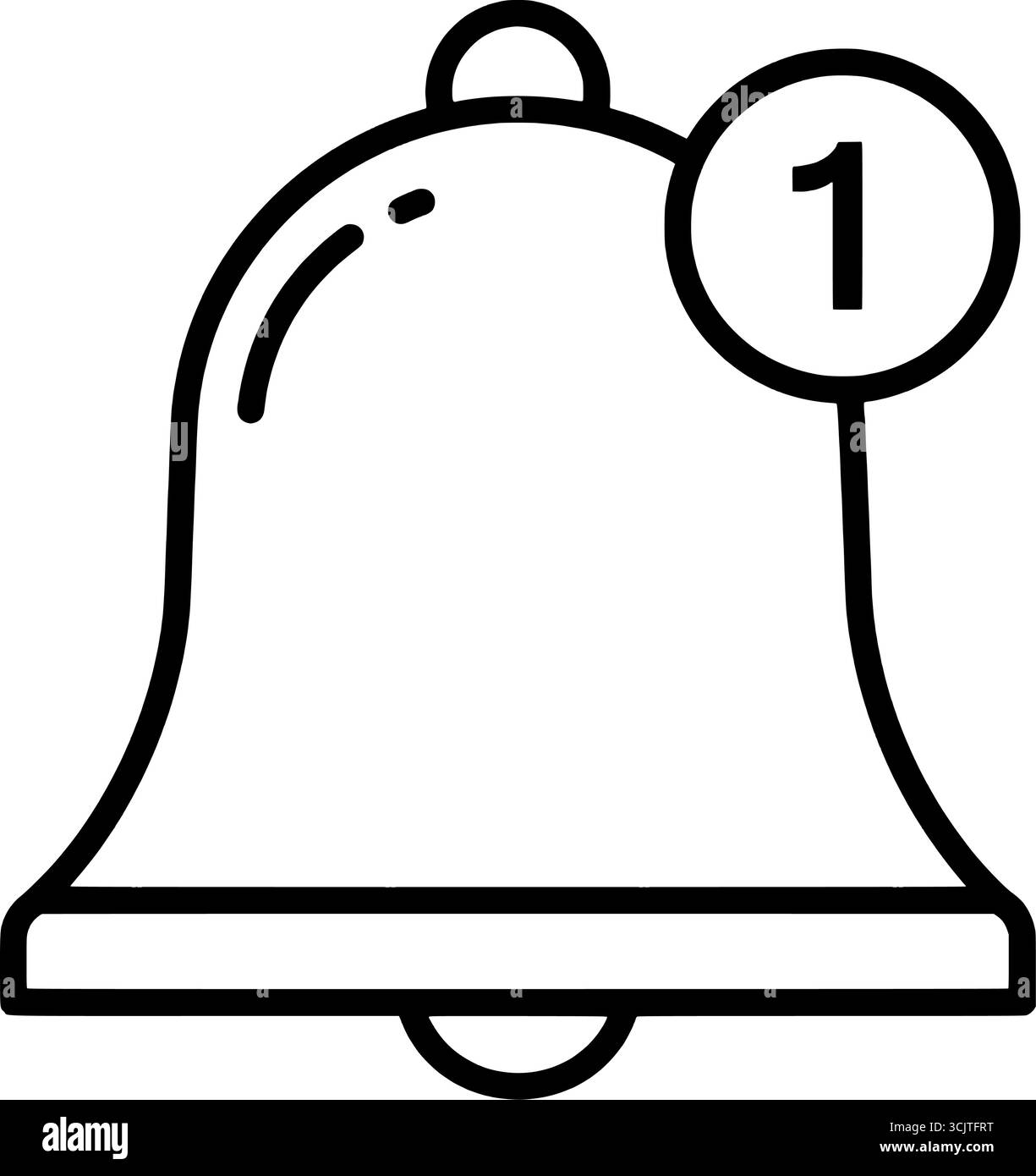 Benachrichtigungsglocke-Symbol Vektorillustration – Warnung, Erinnerung, Ringsymbol Stock Vektor