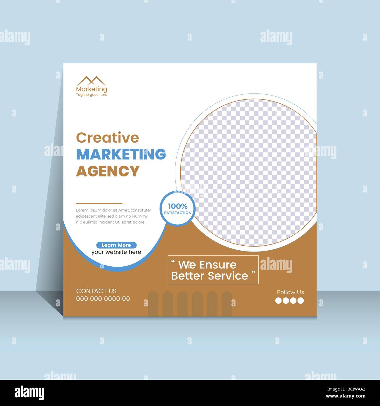 Post-Vorlage für kreative Marketingagenturen in sozialen Medien Stock Vektor