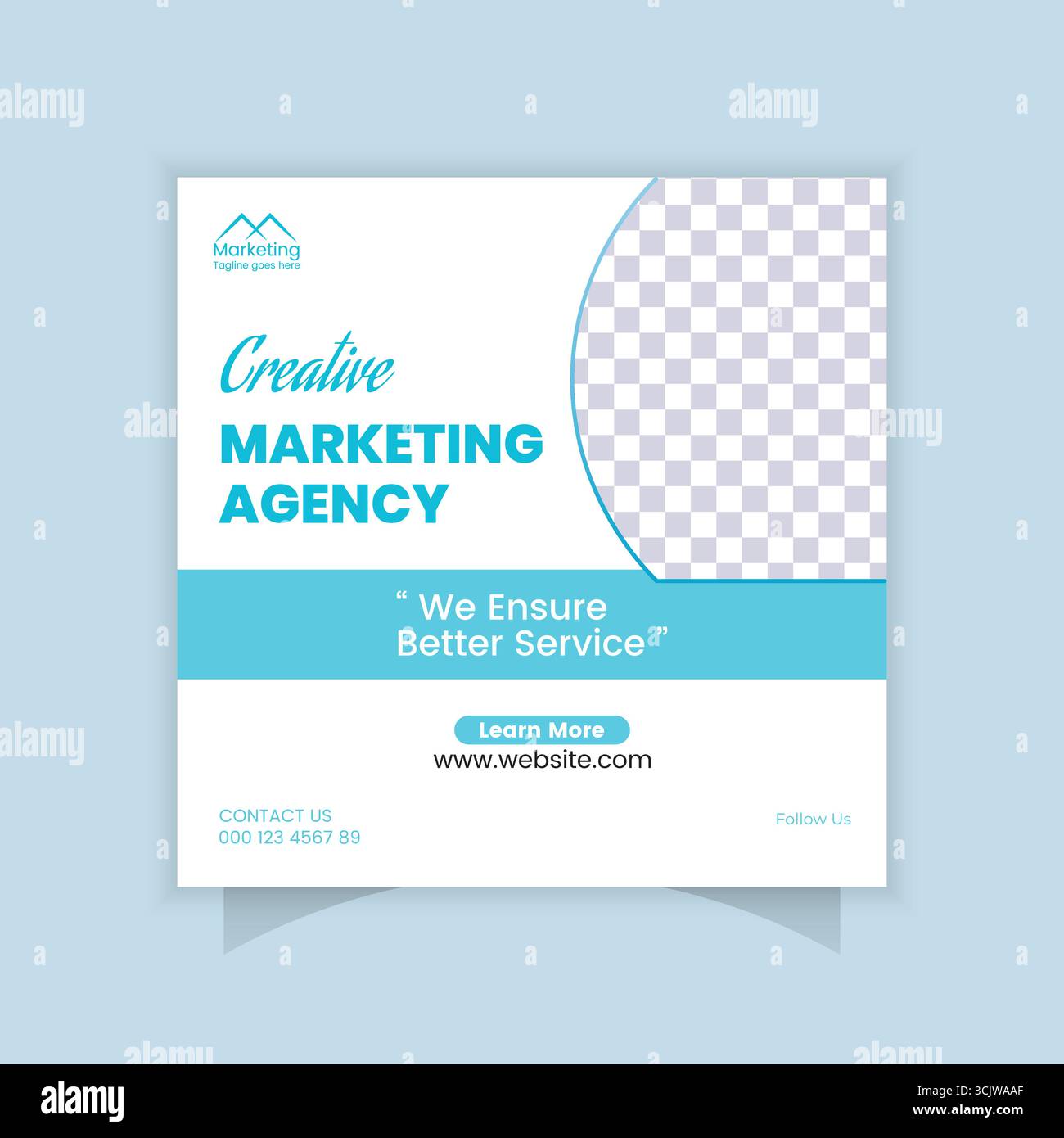 Moderne kreative Marketingagentur Social Media Post-Vorlage Stock Vektor