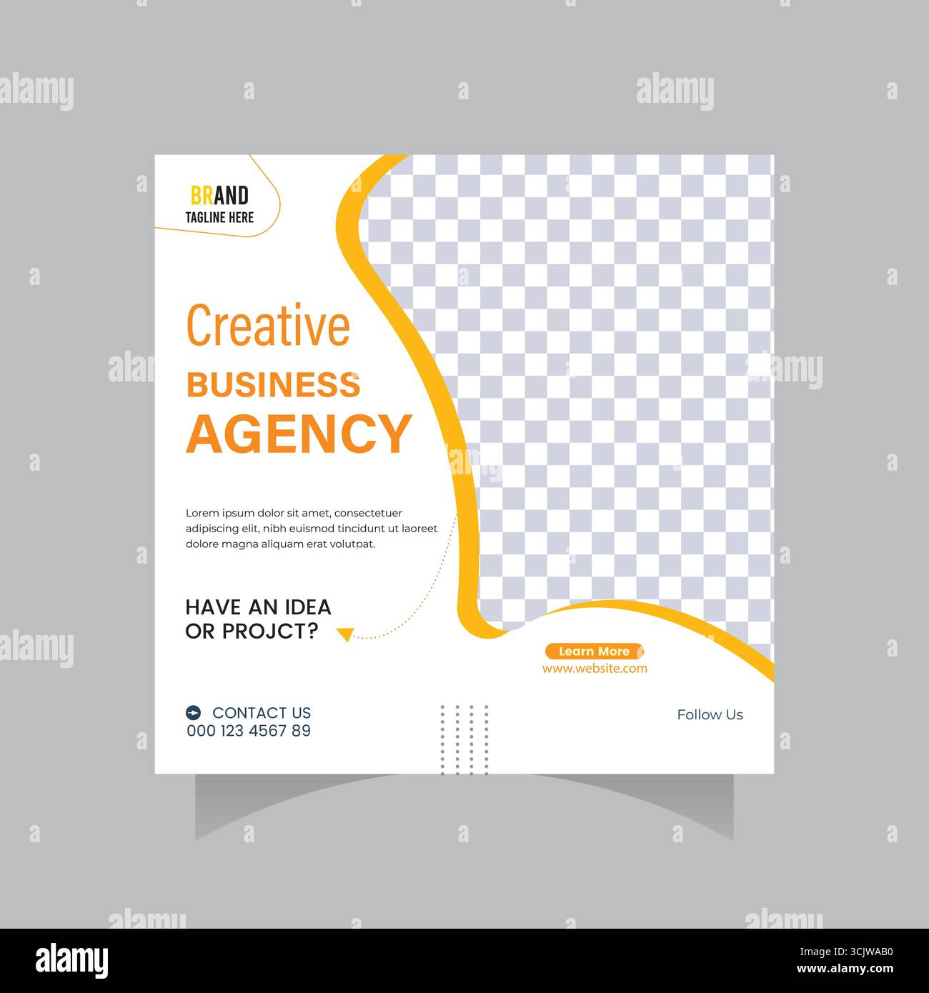 Moderne kreative Werbeagentur Social Media Post-Vorlage Stock Vektor