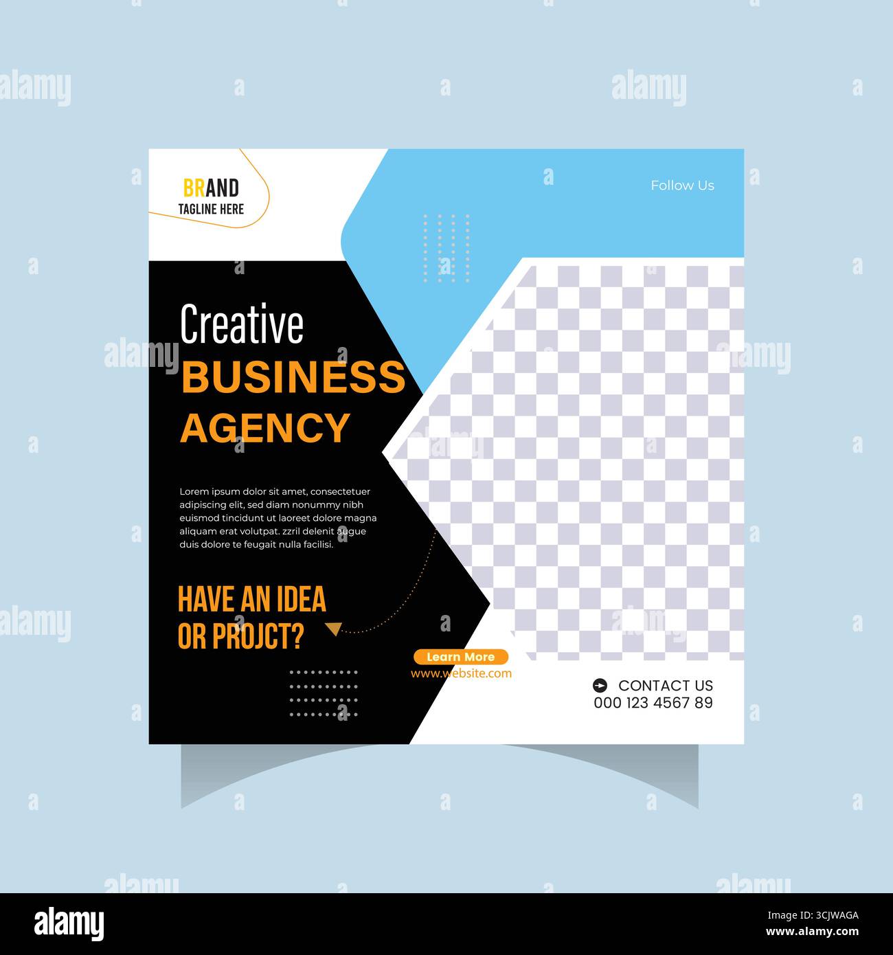 Moderne kreative Werbeagentur Social Media Post-Vorlage Stock Vektor