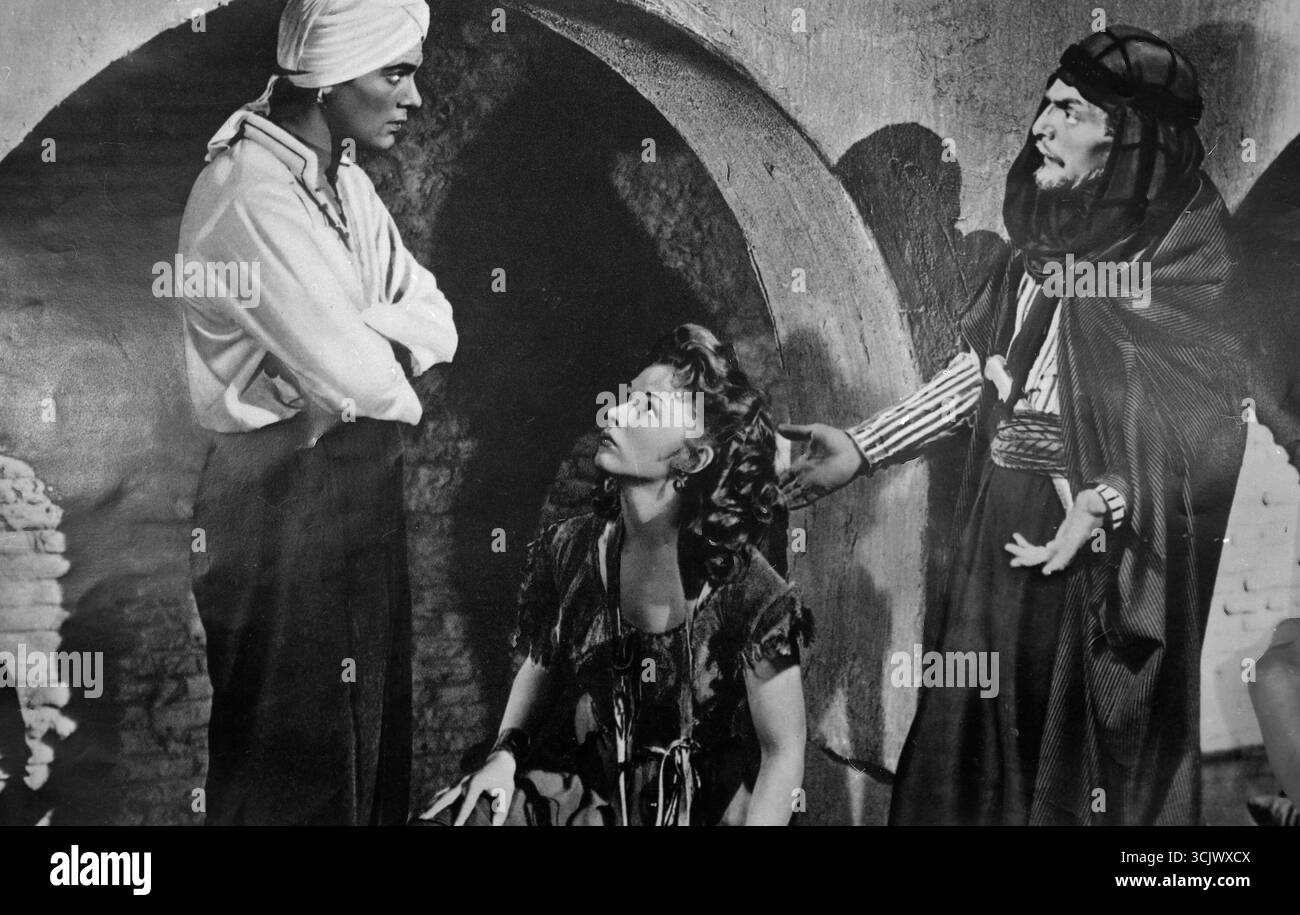 Der US-amerikanische Schauspieler Tony Curtis und Piper Laurie in dem Film The Prince Who Was a Thief, USA 1951 Stockfoto