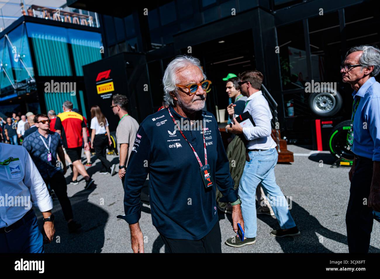 BRIATORE Flavio (ita), Alpine F1 Team, Porträt während des Formel 1 Grand Premio dÂ??Italia 2025, Grand Prix von Italien 2025, 16. Runde der FIA Formel-1-Weltmeisterschaft 2025 vom 5. Bis 7. September 2025 auf dem Autodromo Nazionale Monza in Monza, Italien Stockfoto