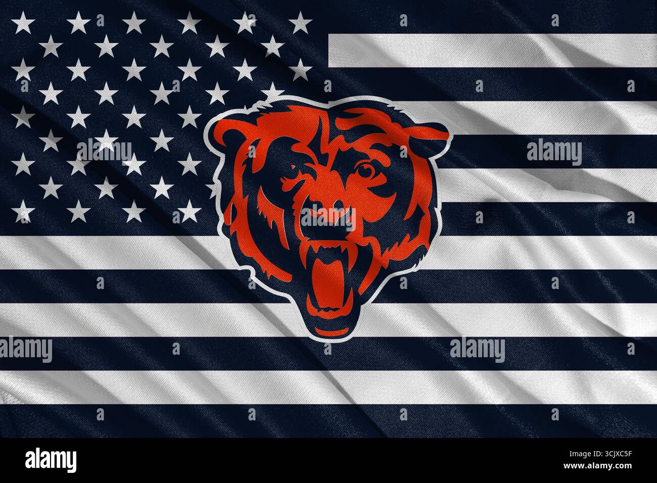Pringsewu, Lampung; 9. September 2025; das Chicago Bears Logo ist Mitglied der National Football Conference East. NFL Vereinigte Staaten. Stockfoto