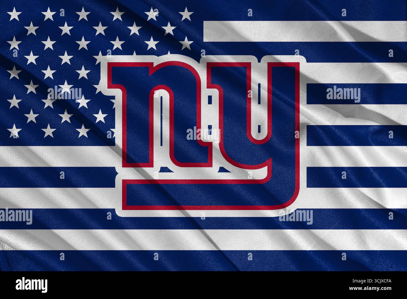 Pringsewu, Lampung; 9. September 2025; das New York Giants Logo ist Mitglied der National Football Conference East. NFL Vereinigte Staaten. Stockfoto