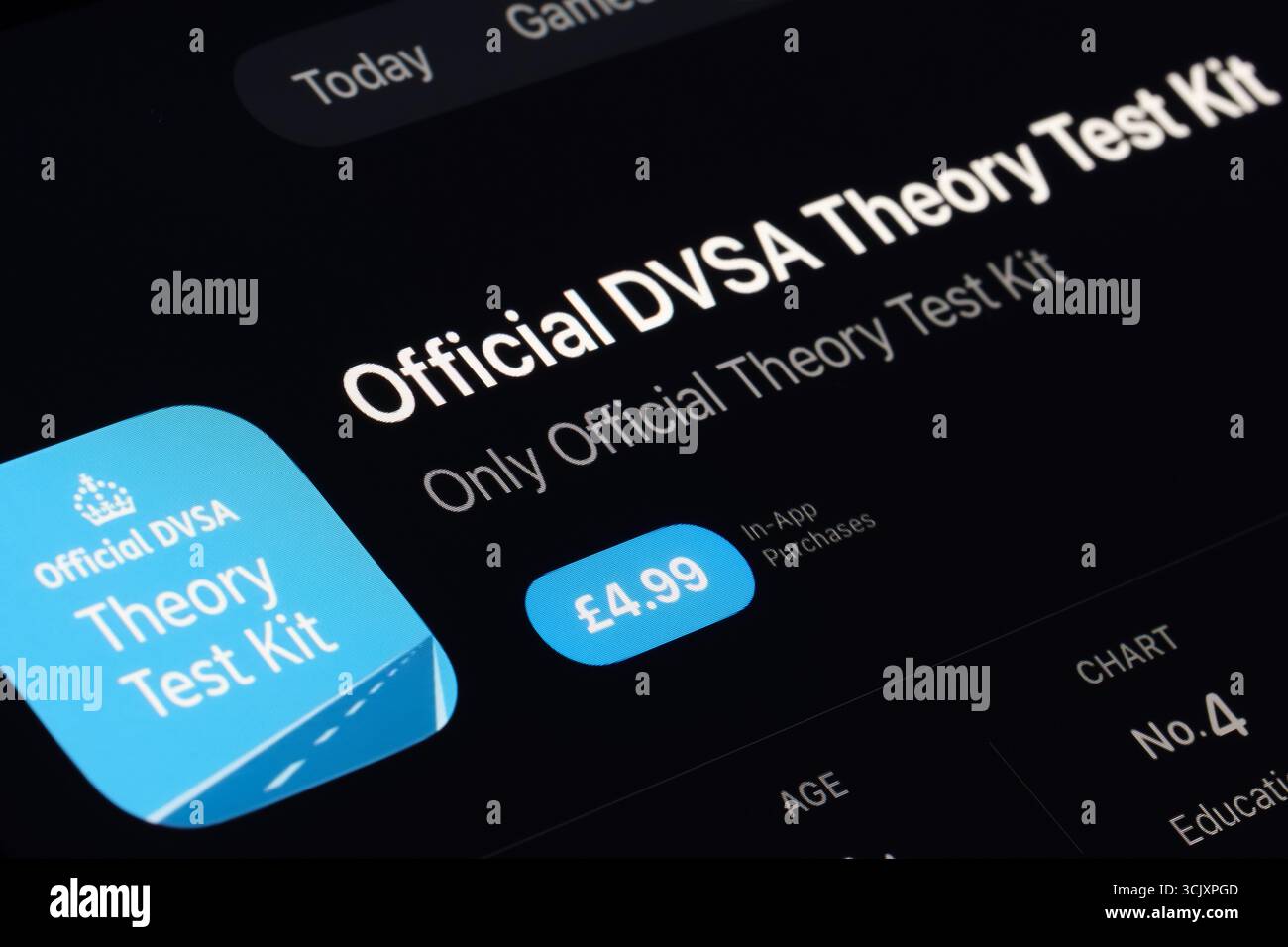 DVSA Theory Test Kit App Stockfoto