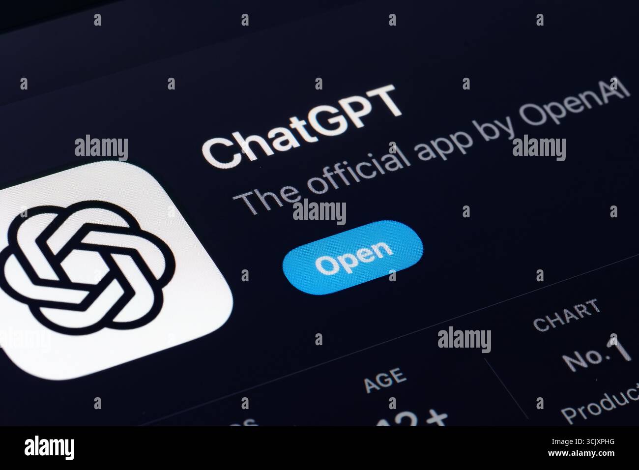ChatGPT App AI Chatbot von OpenAI Stockfoto